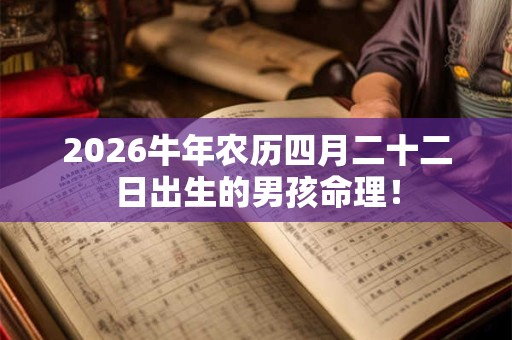 2026牛年农历四月二十二日出生的男孩命理！