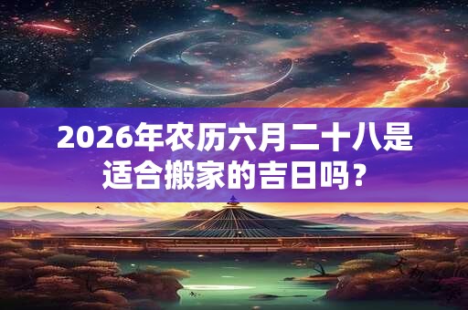 2026年农历六月二十八是适合搬家的吉日吗？