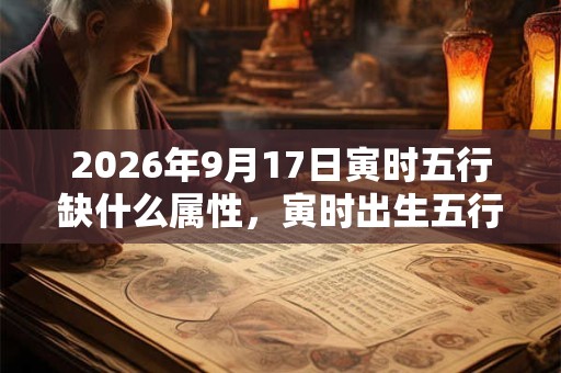 2026年9月17日寅时五行缺什么属性，寅时出生五行缺什么