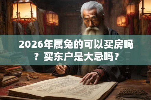 2026年属兔的可以买房吗？买东户是大忌吗？