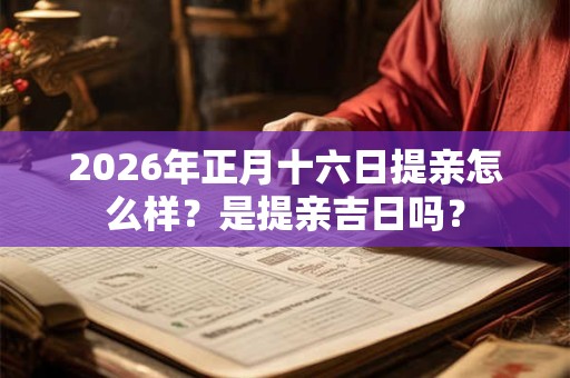2026年正月十六日提亲怎么样？是提亲吉日吗？