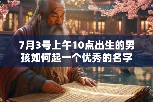 7月3号上午10点出生的男孩如何起一个优秀的名字
