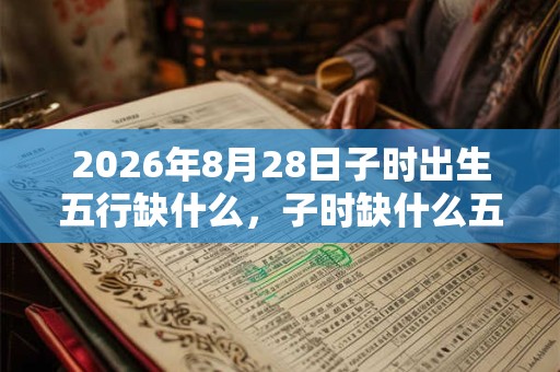 2026年8月28日子时出生五行缺什么，子时缺什么五行