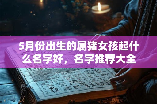 5月份出生的属猪女孩起什么名字好，名字推荐大全