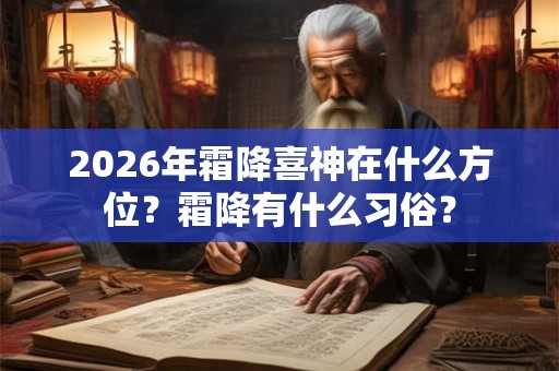 2026年霜降喜神在什么方位？霜降有什么习俗？