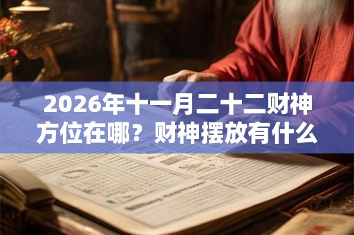 2026年十一月二十二财神方位在哪？财神摆放有什么讲究？