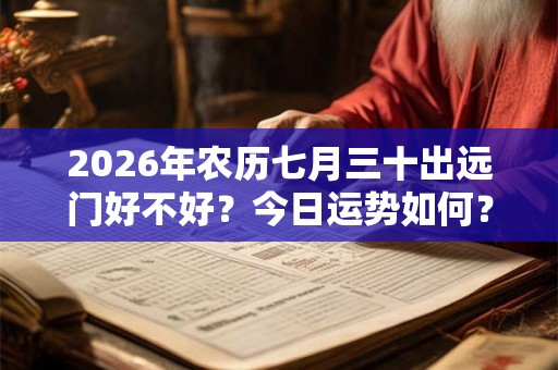 2026年农历七月三十出远门好不好？今日运势如何？