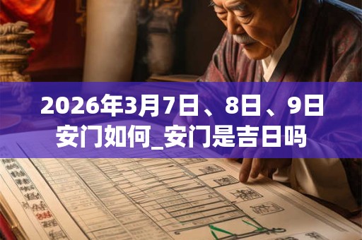 2026年3月7日、8日、9日安门如何_安门是吉日吗 2026年3月7日、8日、9日安门如何_安门是吉日吗