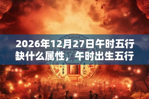 2026年12月27日午时五行缺什么属性，午时出生五行缺什么