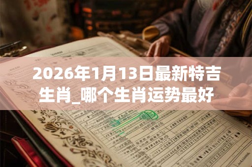 2026年1月13日最新特吉生肖_哪个生肖运势最好
