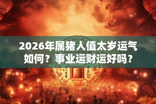 2026年属猪人值太岁运气如何？事业运财运好吗？