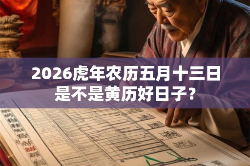 2026虎年农历五月十三日是不是黄历好日子? 2026虎年农历五月十三日是不是黄历好日子?