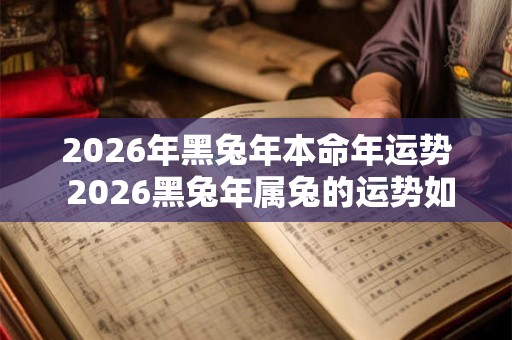 2026年黑兔年本命年运势 2026黑兔年属兔的运势如何