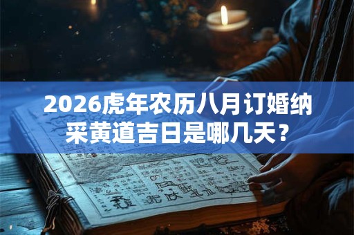 2026虎年农历八月订婚纳采黄道吉日是哪几天？