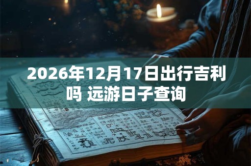 2026年12月17日出行吉利吗 远游日子查询