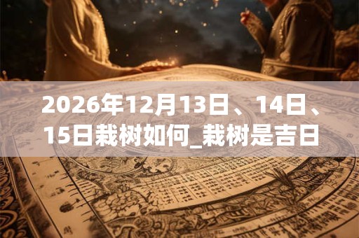 2026年12月13日、14日、15日栽树如何_栽树是吉日吗 2026年12月13日、14日、15日栽树如何_栽树是吉日吗