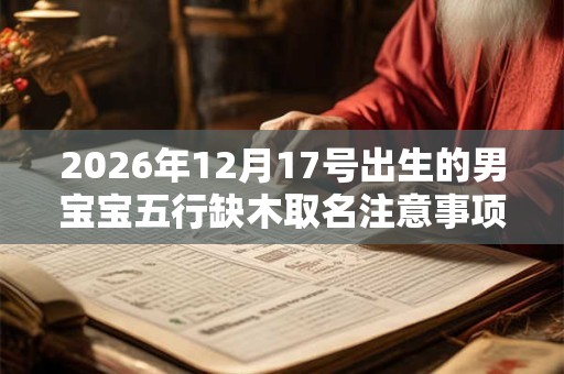 2026年12月17号出生的男宝宝五行缺木取名注意事项