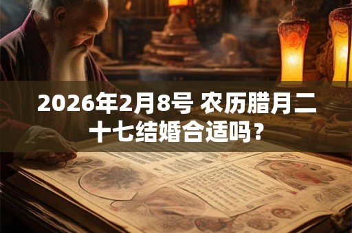 2026年2月8号 农历腊月二十七结婚合适吗？