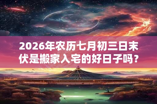 2026年农历七月初三日末伏是搬家入宅的好日子吗? 2026年农历七月初三日末伏是搬家入宅的好日子吗?