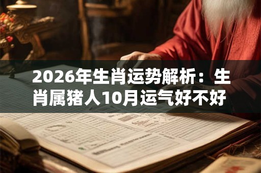 2026年生肖运势解析:生肖属猪人10月运气好不好 紫气东来运势旺盛 2026年生肖运势解析:生肖属猪人10月运气好不好 紫气东来运势旺盛