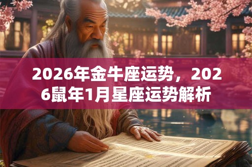 2026年金牛座运势，2026鼠年1月星座运势解析