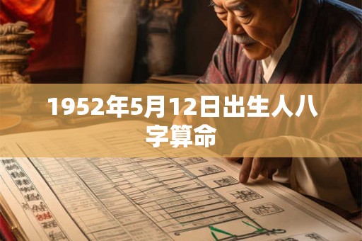 1952年5月12日出生人八字算命 1952年5月12日出生人八字算命