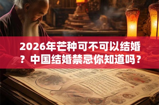 2026年芒种可不可以结婚?中国结婚禁忌你知道吗? 2026年芒种可不可以结婚?中国结婚禁忌你知道吗?