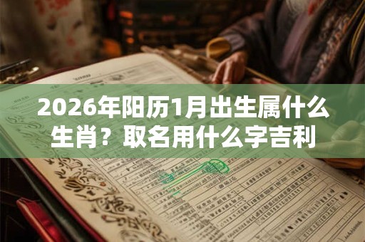 2026年阳历1月出生属什么生肖？取名用什么字吉利