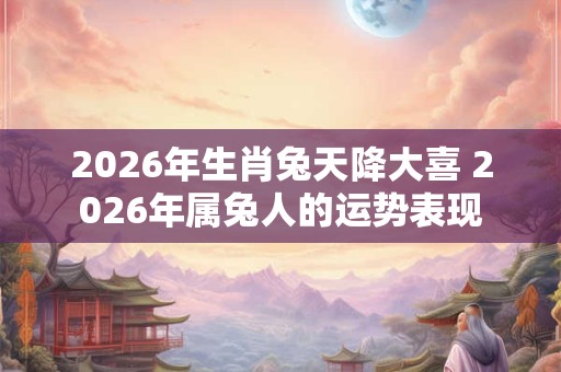 2026年生肖兔天降大喜 2026年属兔人的运势表现