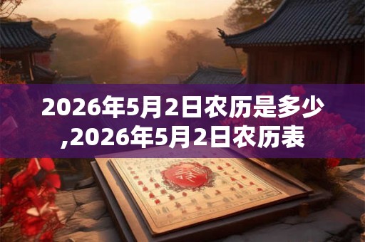2026年5月2日农历是多少,2026年5月2日农历表