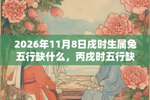 2026年11月8日戌时生属兔五行缺什么，丙戌时五行缺什么
