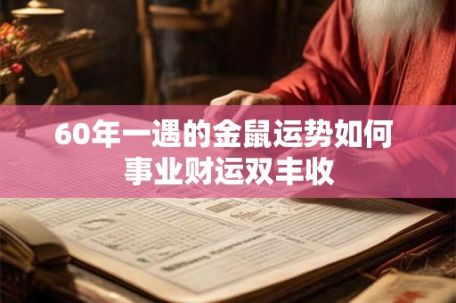 60年一遇的金鼠运势如何 事业财运双丰收