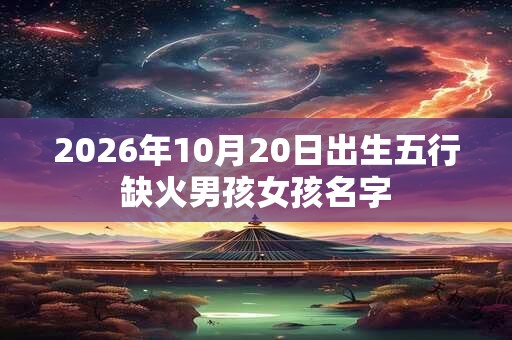 2026年10月20日出生五行缺火男孩女孩名字