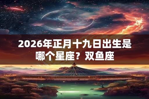 2026年正月十九日出生是哪个星座？双鱼座