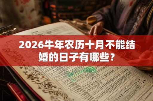 2026牛年农历十月不能结婚的日子有哪些？