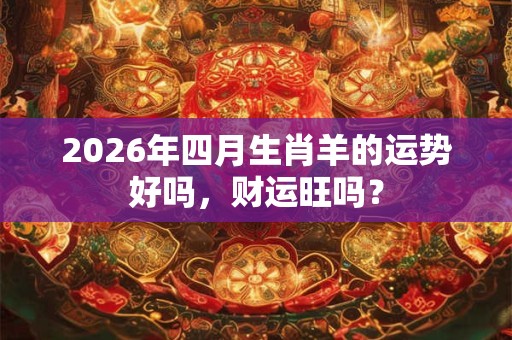2026年四月生肖羊的运势好吗,财运旺吗? 2026年四月生肖羊的运势好吗,财运旺吗?