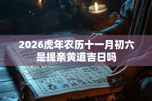 2026虎年农历十一月初六是提亲黄道吉日吗