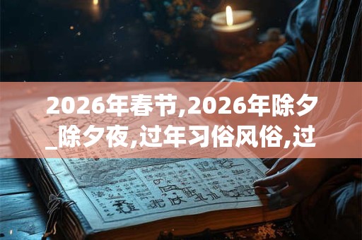 2026年春节,2026年除夕_除夕夜,过年习俗风俗,过年宜忌禁忌 2026年春节,2026年除夕_除夕夜,过年习俗风俗,过年宜忌禁忌