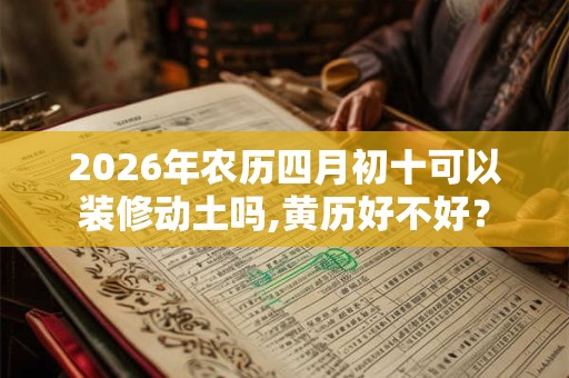 2026年农历四月初十可以装修动土吗,黄历好不好？