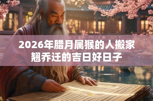 2026年腊月属猴的人搬家翘乔迁的吉日好日子 2026年腊月属猴的人搬家翘乔迁的吉日好日子