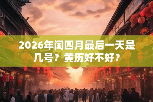 2026年闰四月最后一天是几号？黄历好不好？