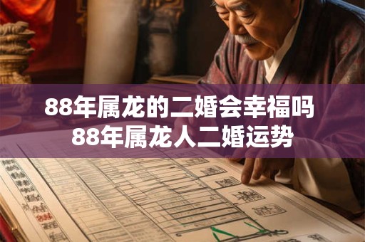 88年属龙的二婚会幸福吗 88年属龙人二婚运势