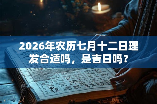 2026年农历七月十二日理发合适吗,是吉日吗? 2026年农历七月十二日理发合适吗,是吉日吗?