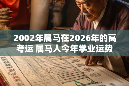 2002年属马在2026年的高考运 属马人今年学业运势如何