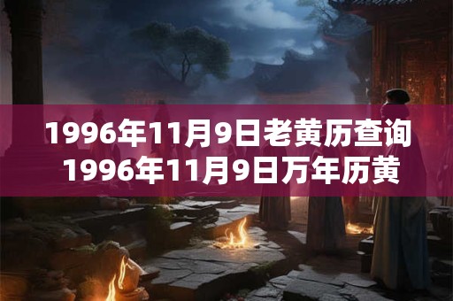 1996年11月9日老黄历查询 1996年11月9日万年历黄道吉日