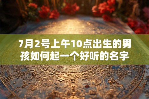 7月2号上午10点出生的男孩如何起一个好听的名字