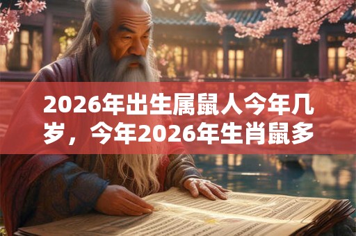 2026年出生属鼠人今年几岁,今年2026年生肖鼠多大 2026年出生属鼠人今年几岁,今年2026年生肖鼠多大