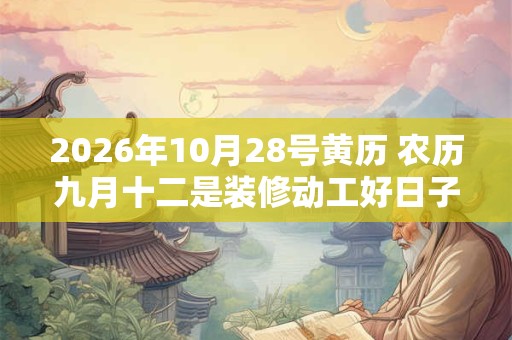 2026年10月28号黄历 农历九月十二是装修动工好日子吗