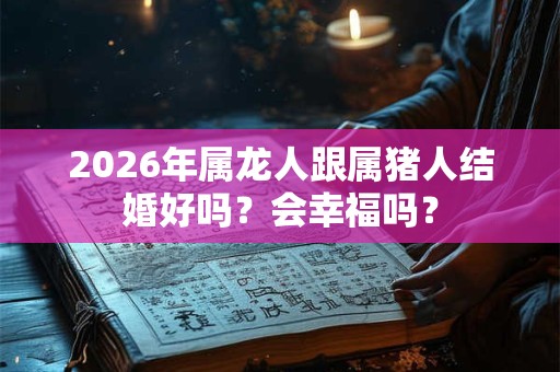 2026年属龙人跟属猪人结婚好吗？会幸福吗？