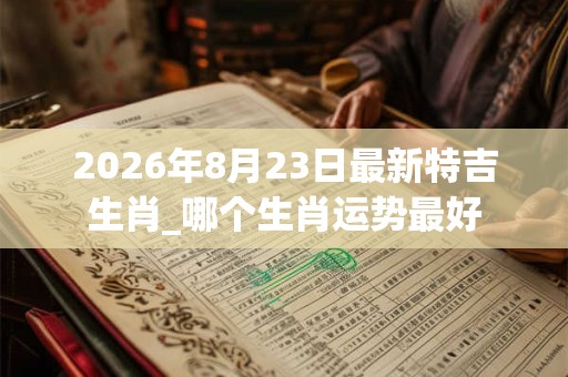 2026年8月23日最新特吉生肖_哪个生肖运势最好